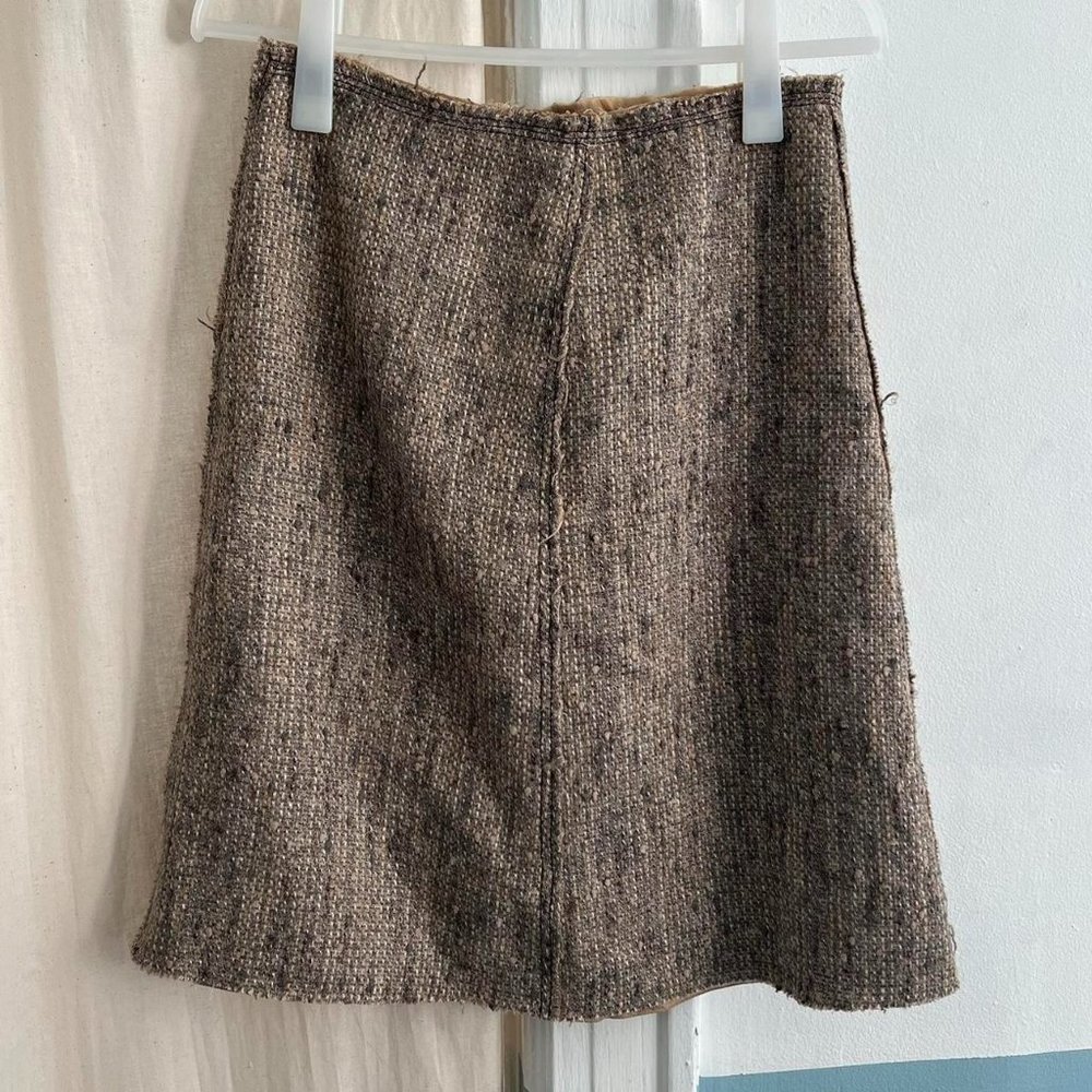 Prada tweed skirt in beige